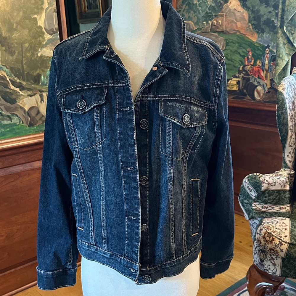 LC Lauren Conrad Dark Blue Jean Jacket